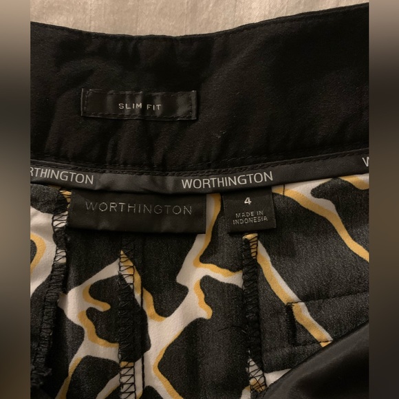 Worthington giraffe print dressy shorts size 4 - Picture 6 of 11